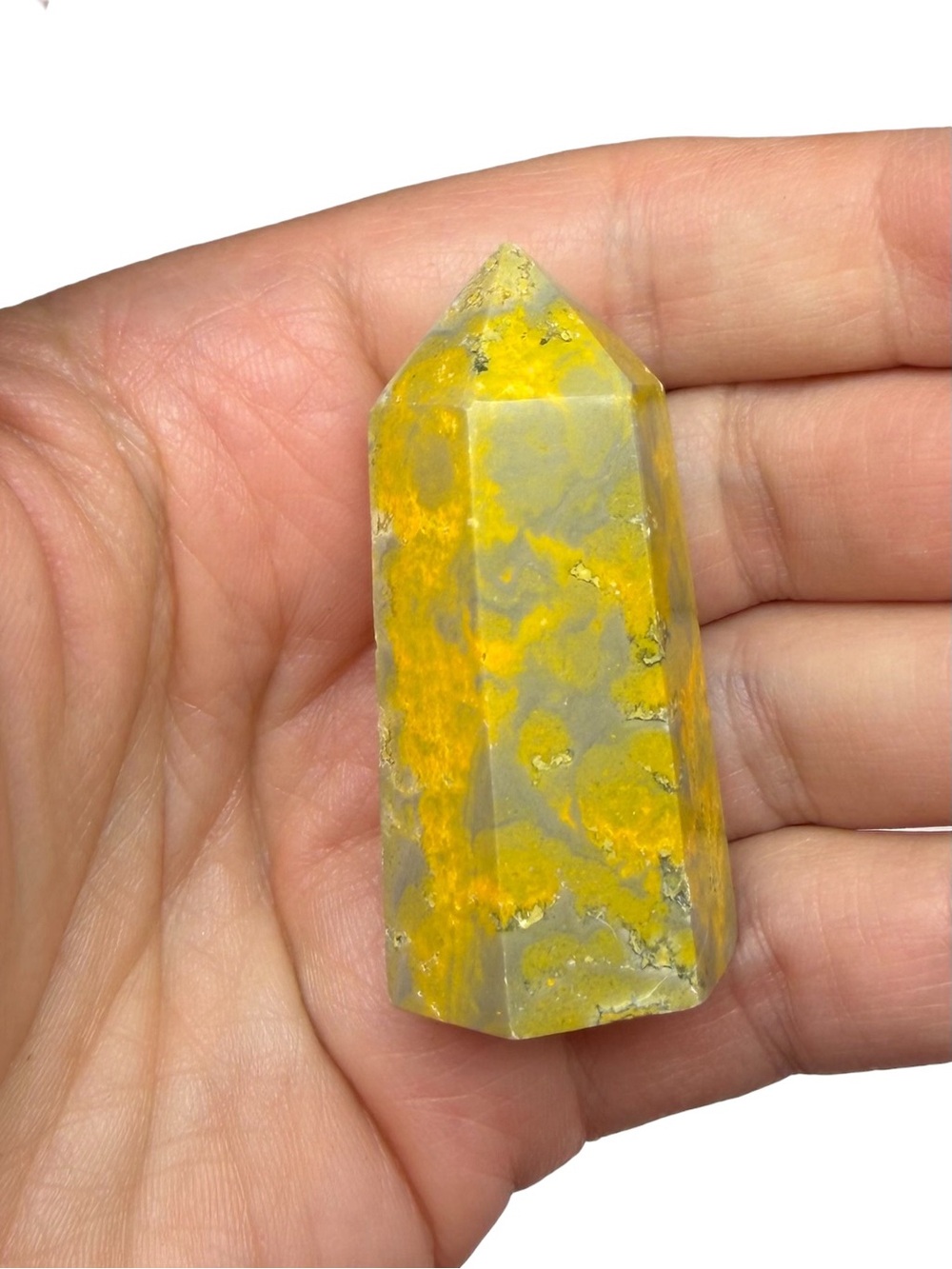 Bumblebee Jasper Tower Crystal Stone Decor Gift Yellow - Picture 4 of 11